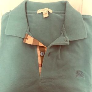 Men’s Burberry Polo Size S Teal Color